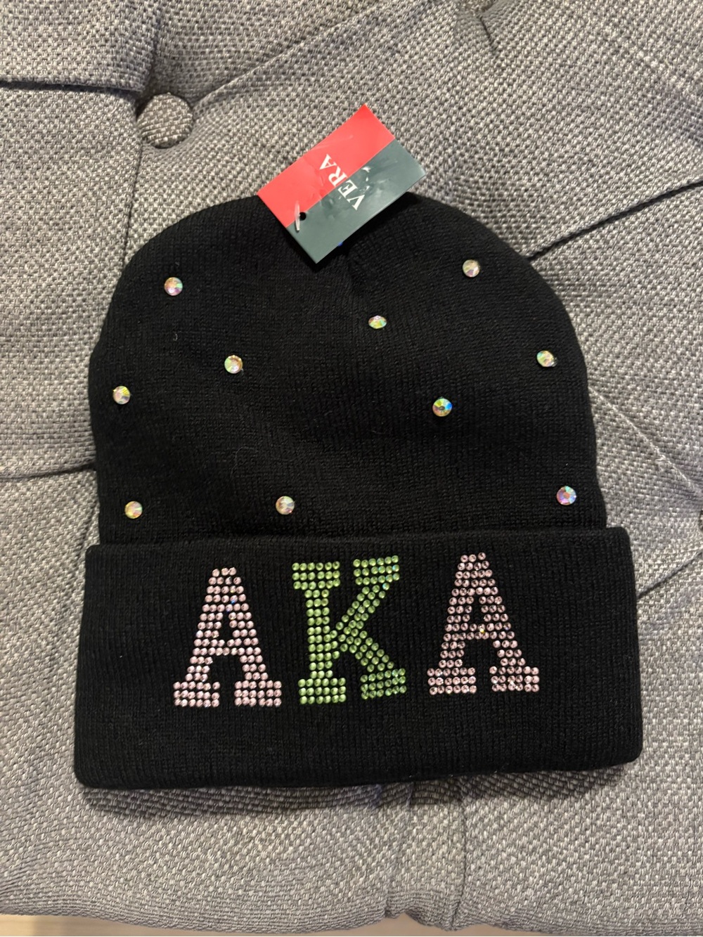 Alpha Kappa Alpha knit hat